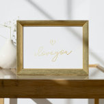 Impressions Dorure je t'aime TEXTE OR COEUR MUR<br><div class="desc">je vous aime TEXTE GOLD HEART MUR Foil Prints</div>
