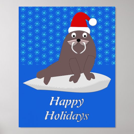 Impressions Dorure Joli Noël Walrus et Snowflakes Custom (Recto)