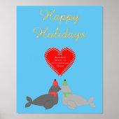 Impressions Dorure Joli Seals de baiser de Noël personnalisés (Recto)