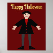 Impressions Dorure Joli Vampire d'Halloween Personnalisé (Recto)