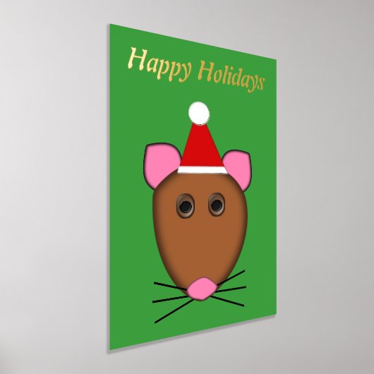 Impressions Dorure Joyeuse souris Noël personnalisée (Poser)