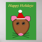 Impressions Dorure Joyeuse souris Noël personnalisée (Recto)