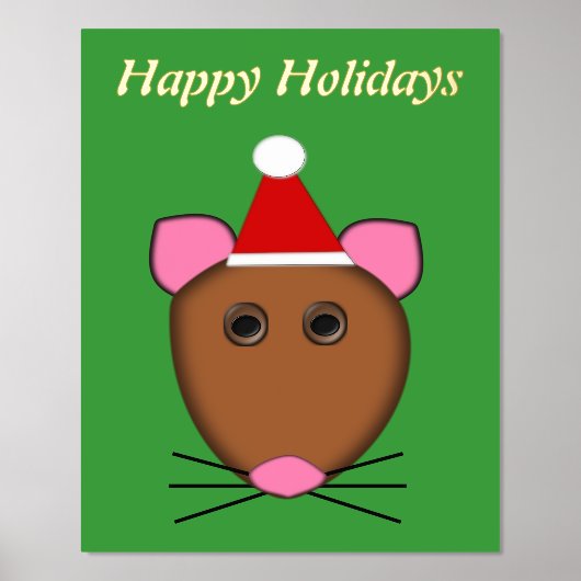 Impressions Dorure Joyeuse souris Noël personnalisée (Recto)