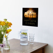 Impressions Dorure Joyeux Pâques Il est ressuscité Trois Croix (Couchage (Cuisine))