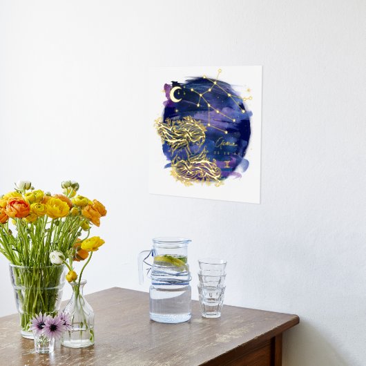 Impressions Dorure Jumeaux Gemini Signe de la date de naissance perso (Couchage (Cuisine))