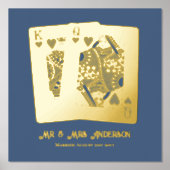 Impressions Dorure King Queen Jouer aux cartes Cadeau du nouvel anniv (Recto)