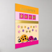 Impressions Dorure La chambre de l'enfant Ladybugs rose orange pépini (Poser)