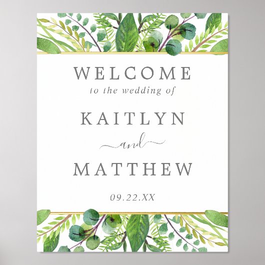 Impressions Dorure La Collection Mariage Verdure & Or Bienvenue (Recto)