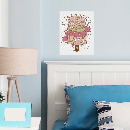 Impressions Dorure La Crème De Glace Rend Tout Mieux - Lettres (In situ (chambre))