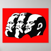 Impressions Dorure Lénine, Marx, Engels, Union soviétique, communisme (Recto)