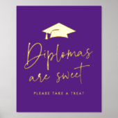 Impressions Dorure Les Diplômes Sont Doux Purple Graduation Party (Recto)