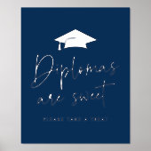 Impressions Dorure Les diplômes sont Sweet Navy Graduation Party (Recto)