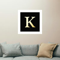 Lettre initiale or ou argent | Noir