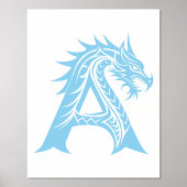 Impressions Dorure LETTRE STYLE Dragon A, Alphabet Dragon, Monogramme (Recto)