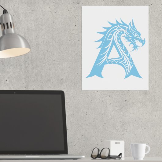 Impressions Dorure LETTRE STYLE Dragon A, Alphabet Dragon, Monogramme (In Situ (Bureau))