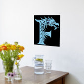 Impressions Dorure LETTRE STYLE dragon F, Alphabet dragon, Monogramme (Couchage (Cuisine))