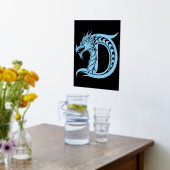 Impressions Dorure LETTRE STYLÉE D Dragon, Alphabet Dragon, Monogramm (Couchage (Cuisine))