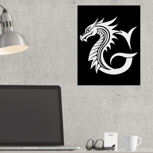 Impressions Dorure LETTRE STYLÉE DE Dragon G, Alphabet DE Dragon, Mon