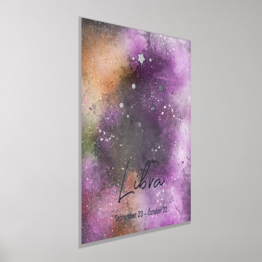 Impressions Dorure Libra Constellation Zodiac Signal Violet Galaxie (Poser)