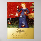 Impressions Dorure Libra Zodiac Signal Échelles Anniversaire (Recto)