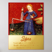Impressions Dorure Libra Zodiac Signal Échelles Anniversaire (Recto)