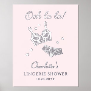 Impressions Dorure Lingerie en feuille d'argent Bienvenue à la douche