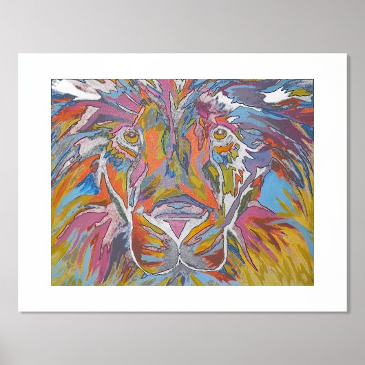 Impressions Dorure Lion Abstrait moderne (Recto)