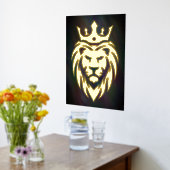 Impressions Dorure Lion Avec Couronne - Style Or 3 (Couchage (Cuisine))