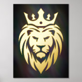 Impressions Dorure Lion Avec Couronne - Style Or 3 (Recto)
