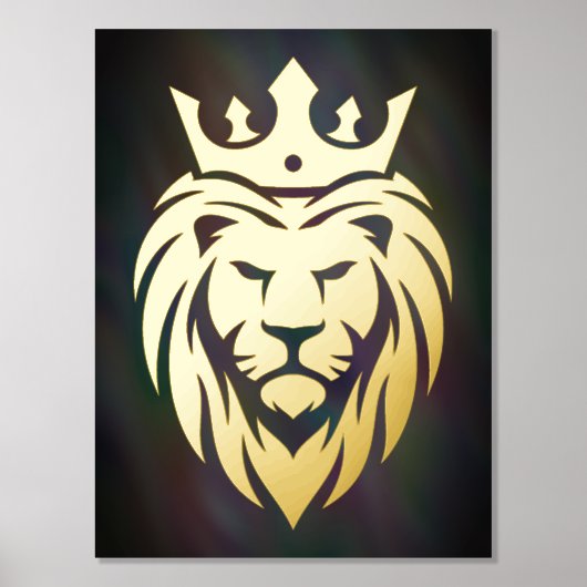 Impressions Dorure Lion Avec Couronne - Style Or 3 (Recto)