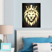 Impressions Dorure Lion Avec Couronne - Style Or 3 (In situ (chambre))