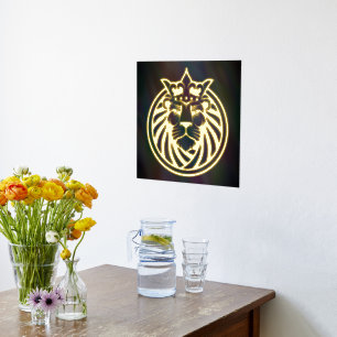 Impressions Dorure Lion Avec Couronne - Style Or 4