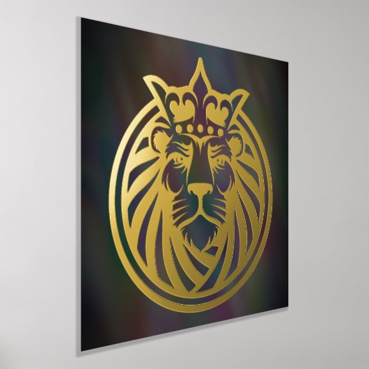 Impressions Dorure Lion Avec Couronne - Style Or 4 (Poser)