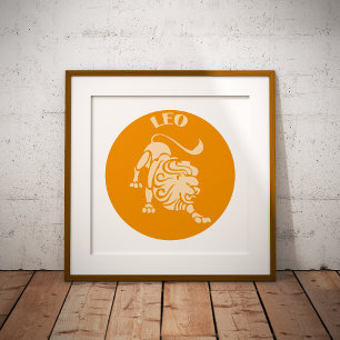 Impressions Dorure Lion, signe zodiaque, Horoscope, Astrologie