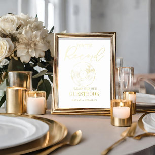 Impressions Dorure Livre d'invité du Mariage minimaliste moderne