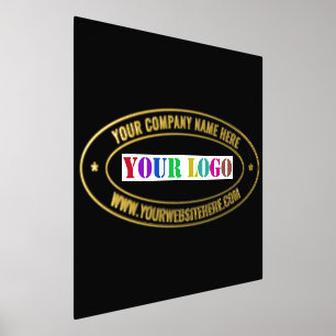 Impressions Dorure Logo de l'entreprise personnalisée Texte Black Gol