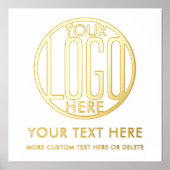 Impressions Dorure Logo d'entreprise Moderne Minimal Société Promotio (Recto)
