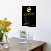 Impressions Dorure Logo Et Texte Personnalisables Heures D'Ouverture  (Couchage (Cuisine))