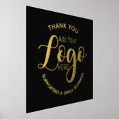 Impressions Dorure Logo merci de soutenir une petite entreprise (Poser)