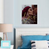 Impressions Dorure Loin calligraphie moderne couple photo or (In situ (chambre))