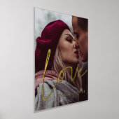 Impressions Dorure Loin calligraphie moderne couple photo or (Poser)