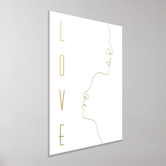 IMPRESSIONS DORURE  L'OR ART MODERNE VISAGE L'AMOUR (Poser)