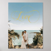 Impressions Dorure Love Calligraphie Couple Photo Foil Imprimer (Recto)