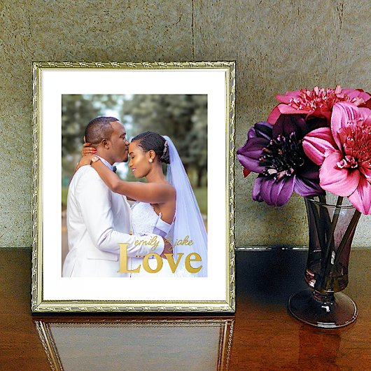 Impressions Dorure Love Mariage Custom Photo and Text Foil Prints