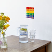 Impressions Dorure LOVE mot arc-en-ciel couleurs gay drapeau lesbienn (Couchage (Cuisine))