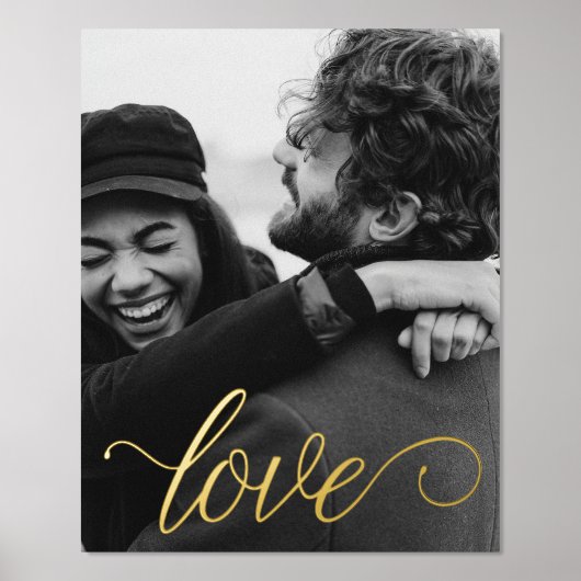 Impressions Dorure Love Script Couple Imprimantes (Recto)