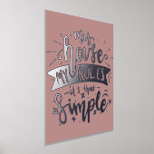 Impressions Dorure Ma maison mes règles drôle maman citation (Poser)