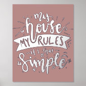 Impressions Dorure Ma maison mes règles drôle maman citation (Recto)