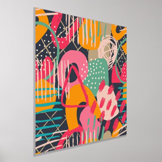 Impressions Dorure Main coloréeLevéeGrunge contemporain Art 1 (Poser)