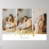 Impressions Dorure Maman Coeur Calligraphie 3 Photo Blanc (Recto)